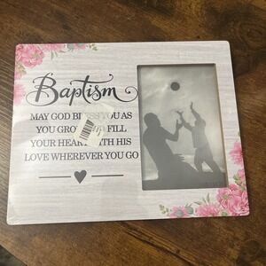 Baptism Photo Picture Frame May God Bless You As You Grow And Fill Your Heart